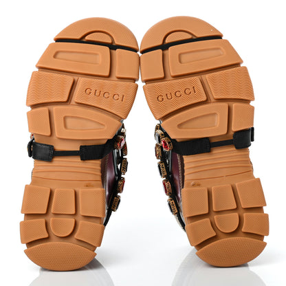 Gucci X SEGA Metallic Calfskin Mesh Removable Crystals Womens Flashtrek Sneakers 40.5 Rame Mystic White Lago 5 of 7
