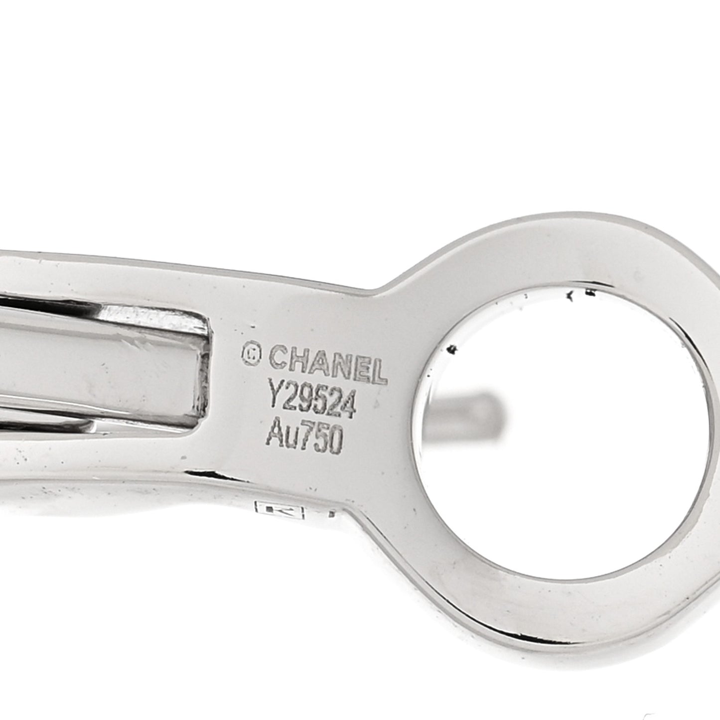 18K White Gold Diamond Pearl Camelia Drop Earrings