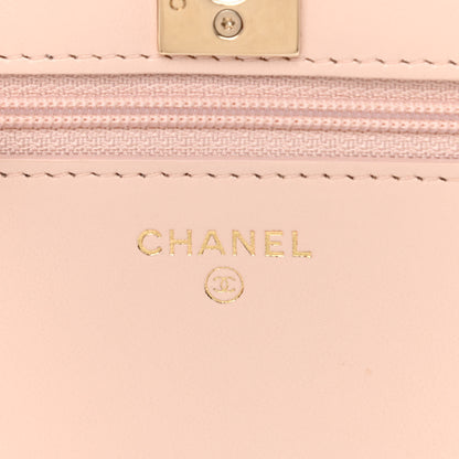 Chanel Lambskin Quilted Trendy CC Wallet On Chain WOC Light Beige 6 of 13