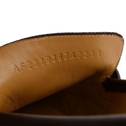 Hermes Goatskin Mens Paris Loafers 43 Cacao 9 of 10