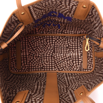 MCM Visetos Medium Liz Reversible Shopper Tote Cognac 9 of 14