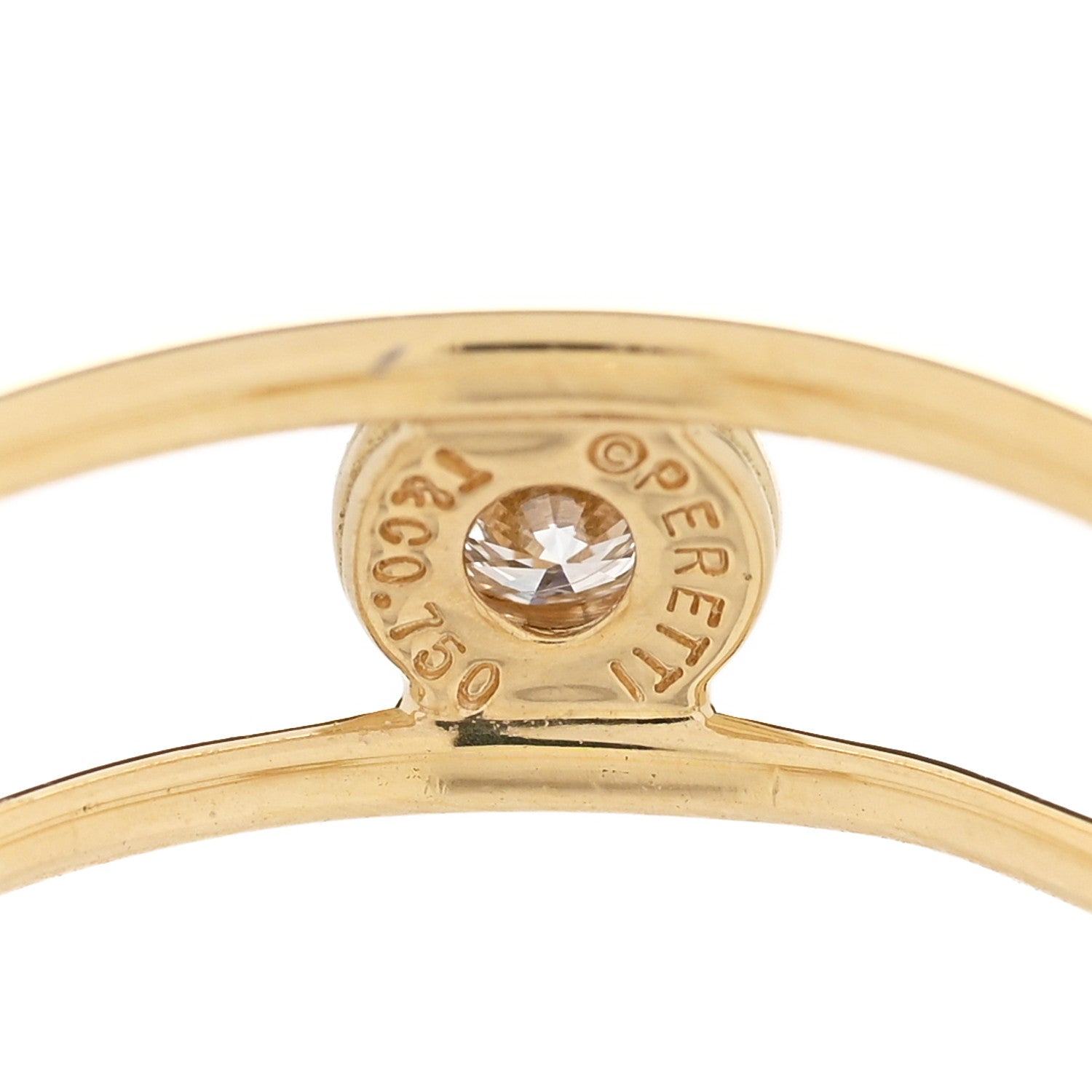 Tiffany 18K Yellow Gold Diamond Elsa Peretti Diamonds by the Yard Ring 53 6.25 4 of 4