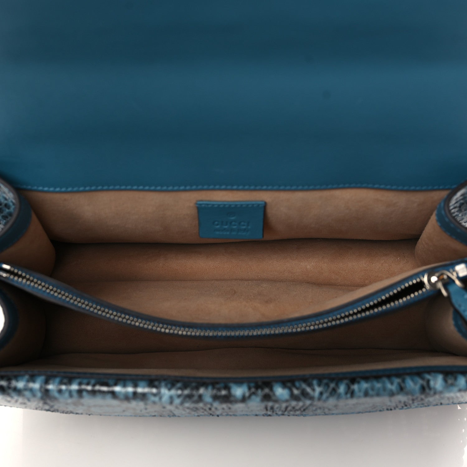Gucci Snakeskin Blind For Love Embroidered Small Dionysus Shoulder Bag Ultramarine Multicolor 5 of 10