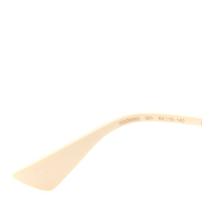 Gucci Metal Crystal Geometrical Frame Sunglasses GG0895S Silver Gold 7 of 9