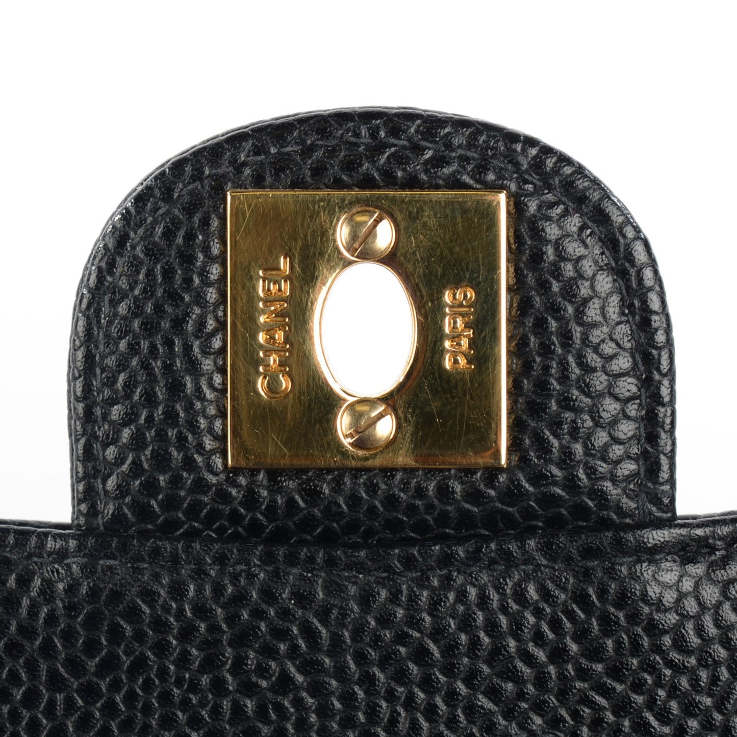 Caviar Quilted Mini Square Flap Black