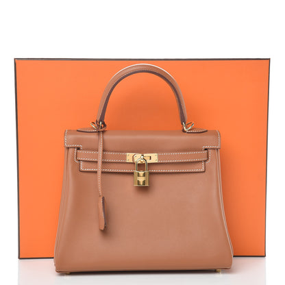 Hermes Swift Kelly Retourne 25 Gold 37 of 37
