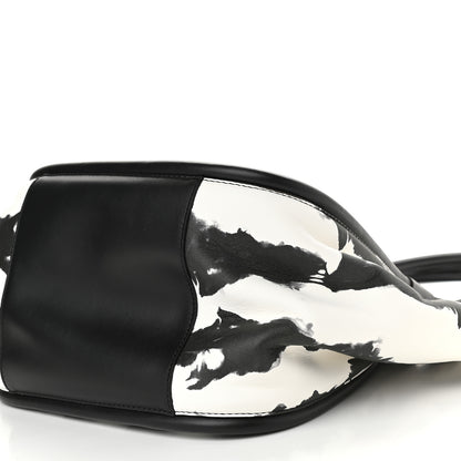 Proenza Schouler Lambskin Tie Dye XL Ruched Tote Optic White Black 9 of 9