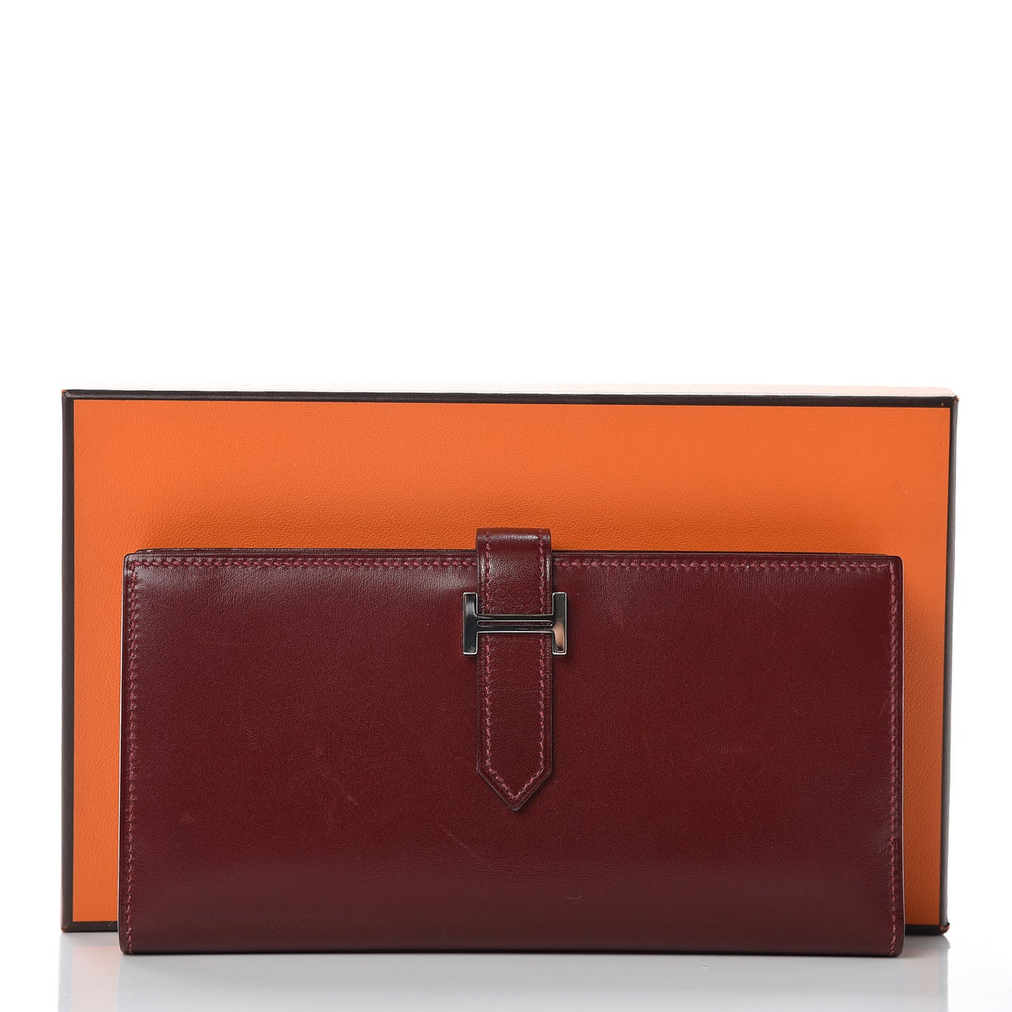 Box Bearn Gusset Wallet Rouge H