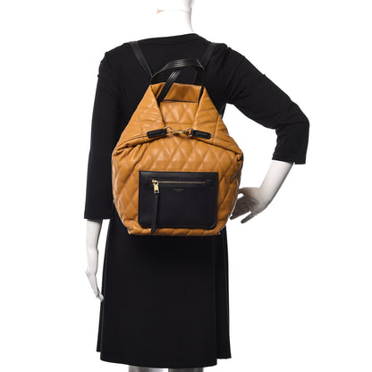 Givenchy Rubberized Canvas Quilted Duo Backpack Golden 2 of 12
