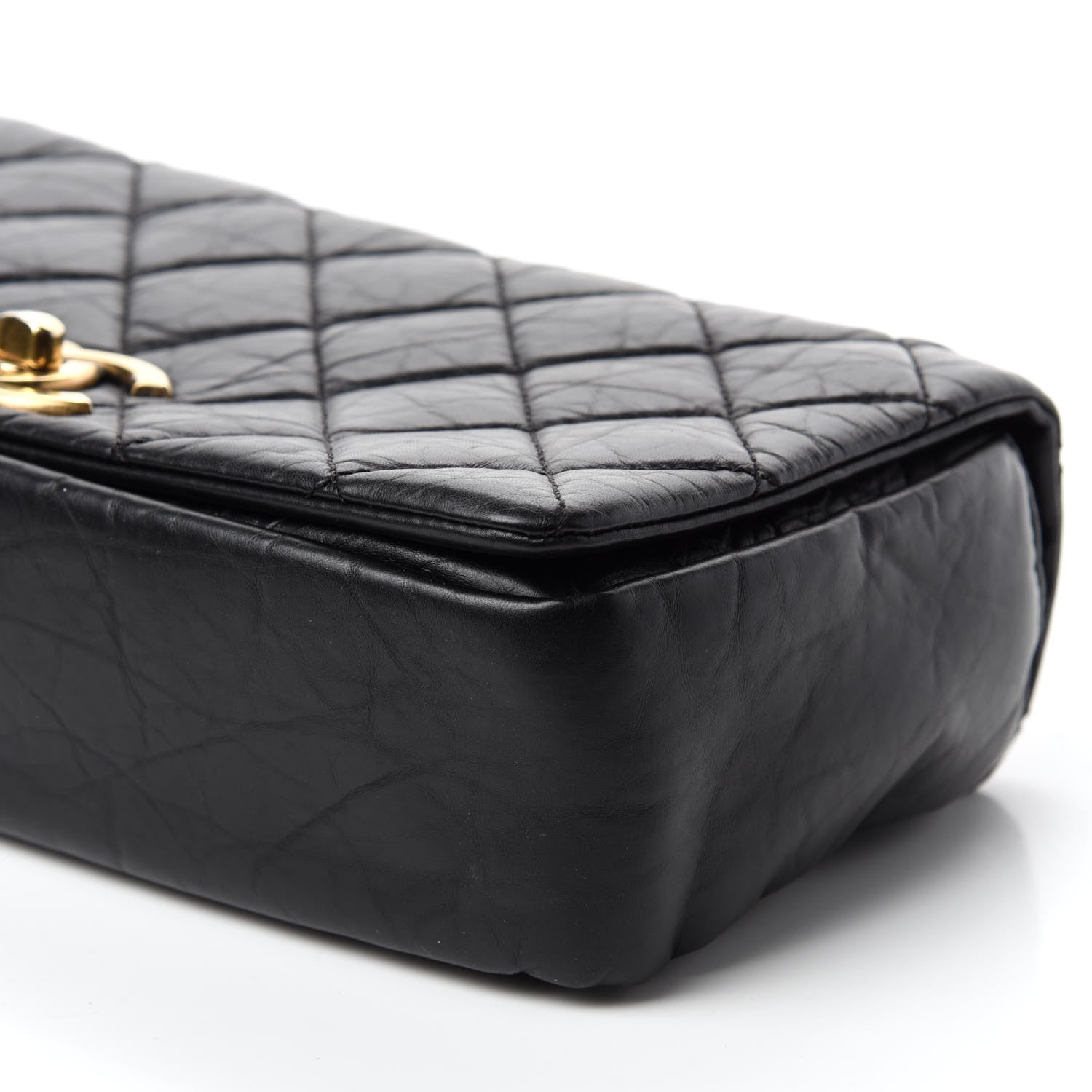 Chanel Aged Calfskin Quilted Small Pondichery Flap Black 7 of 10