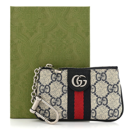 Gucci GG Supreme Monogram Web Ophidia Key Case Beige Blue 12 of 12