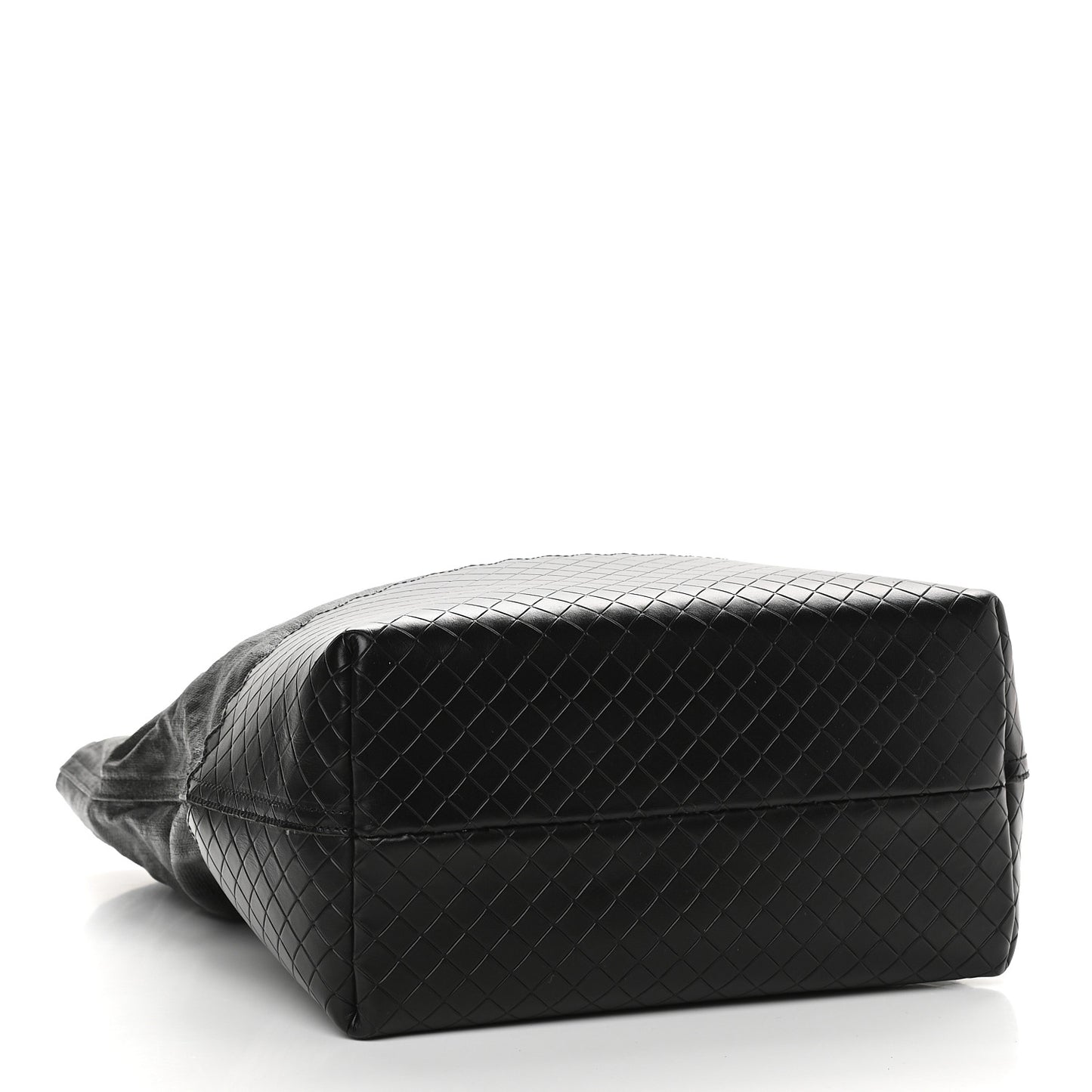 Lino Spalmato Light Calf Scolpito Tote Black
