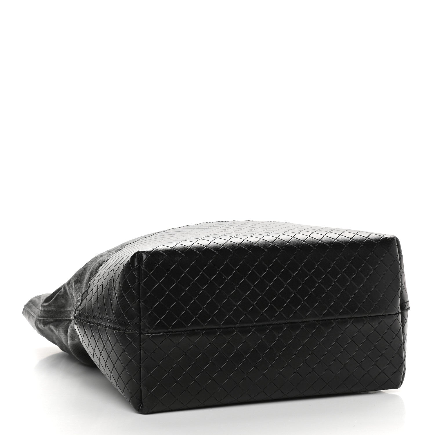 Bottega Veneta Lino Spalmato Light Calf Scolpito Tote Black 4 of 10