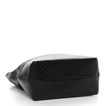 Bottega Veneta Lino Spalmato Light Calf Scolpito Tote Black 4 of 10