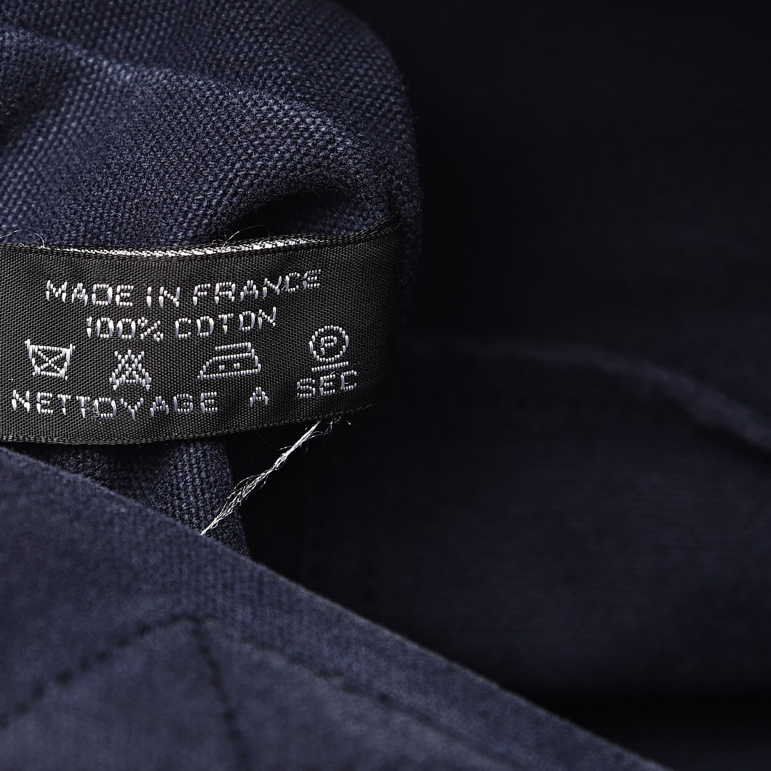 Hermes Canvas Fourre Tout Navy 7 of 10