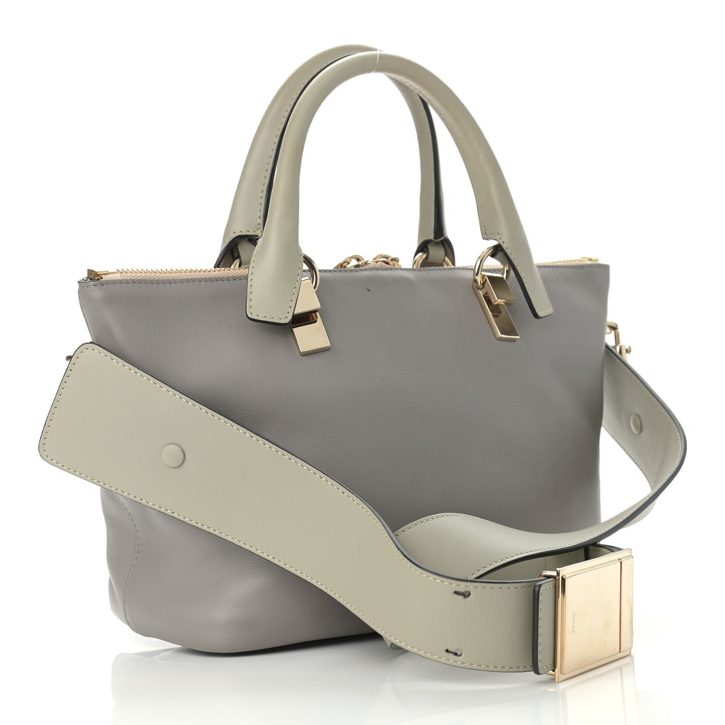 Smooth Calfskin Mini Baylee Tote Cashmere Grey