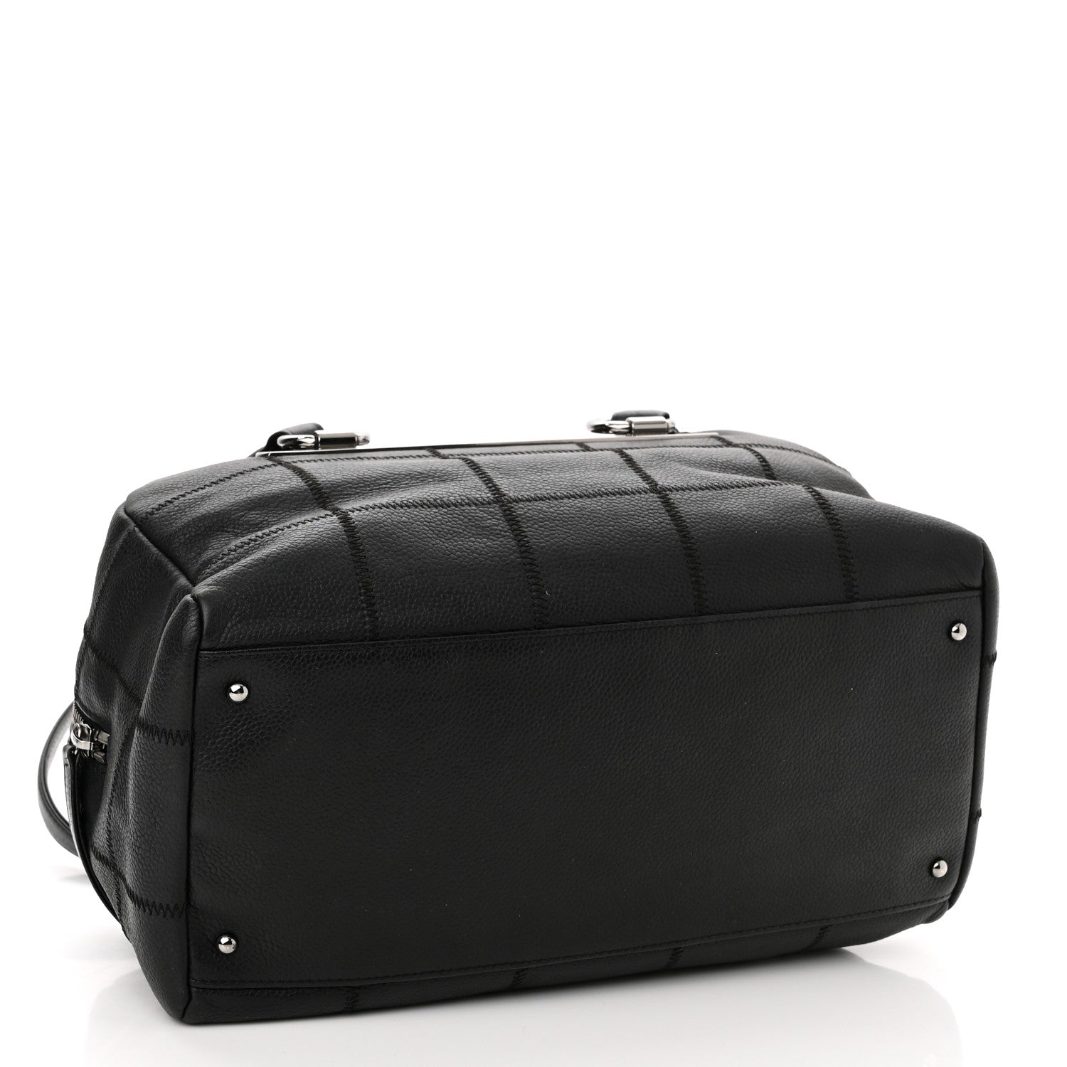 Chanel Caviar Square Stitched Bowler Black 3 of 9
