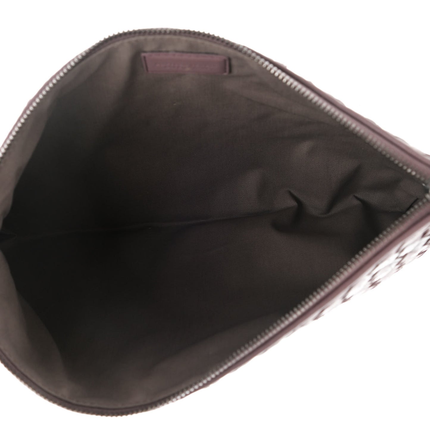 Nappa Intrecciato Elaphe Flat Zip Billetto Pouch Watteau