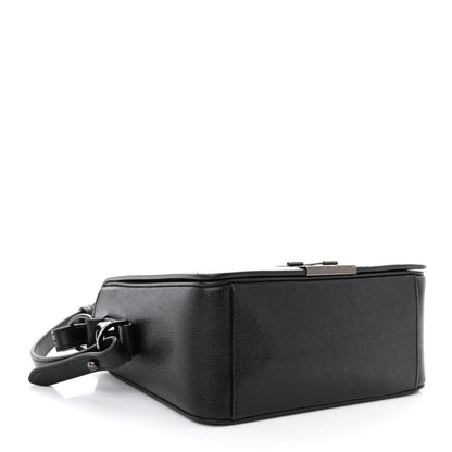 Off-White Saffiano Striped Mini Diag Binder Clip Bag Black White Indus 4 of 10