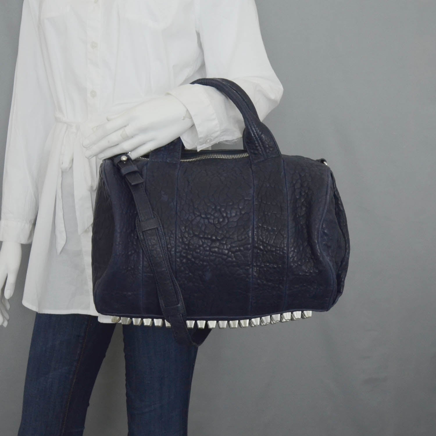 Alexander Wang Leather Rocco Midnight 2 of 10