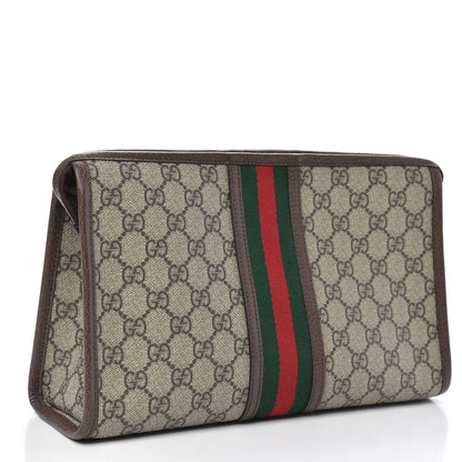 Gucci GG Supreme Monogram Web Toiletry Case Brown 3 of 10