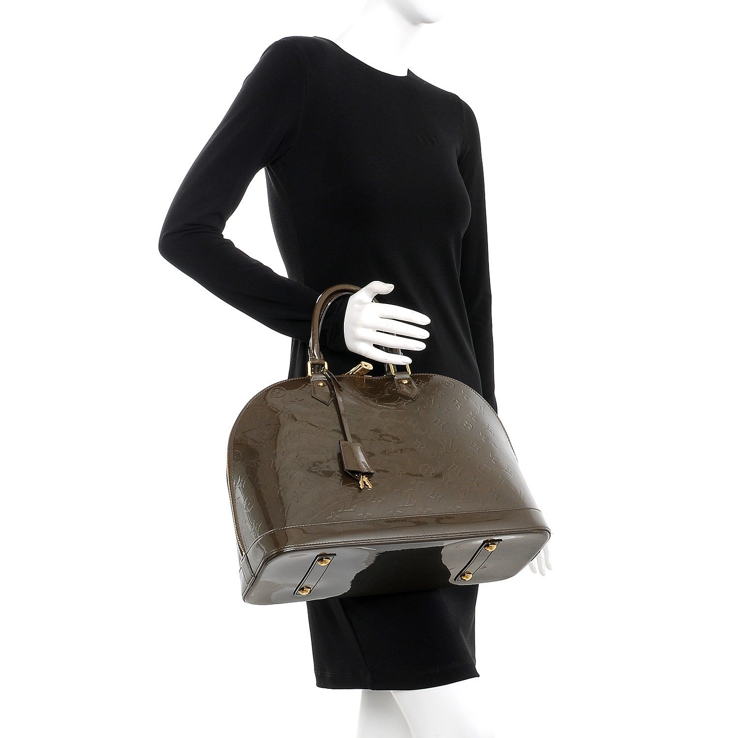 Louis Vuitton Vernis Alma GM Vert Bronze 2 of 22