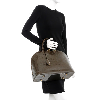 Louis Vuitton Vernis Alma GM Vert Bronze 2 of 22