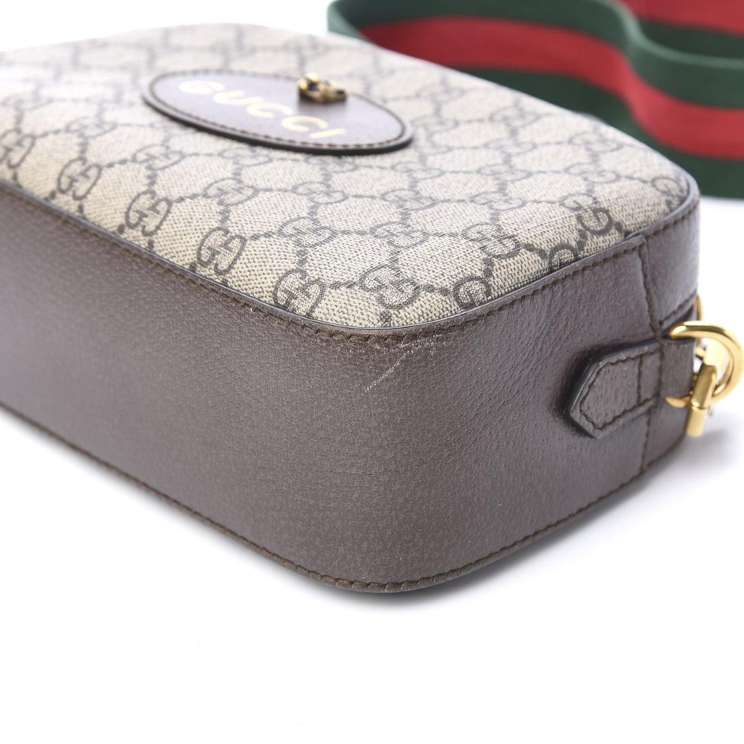 GG Supreme Monogram Web Neo Vintage Shoulder Bag Beige New Acero Crop