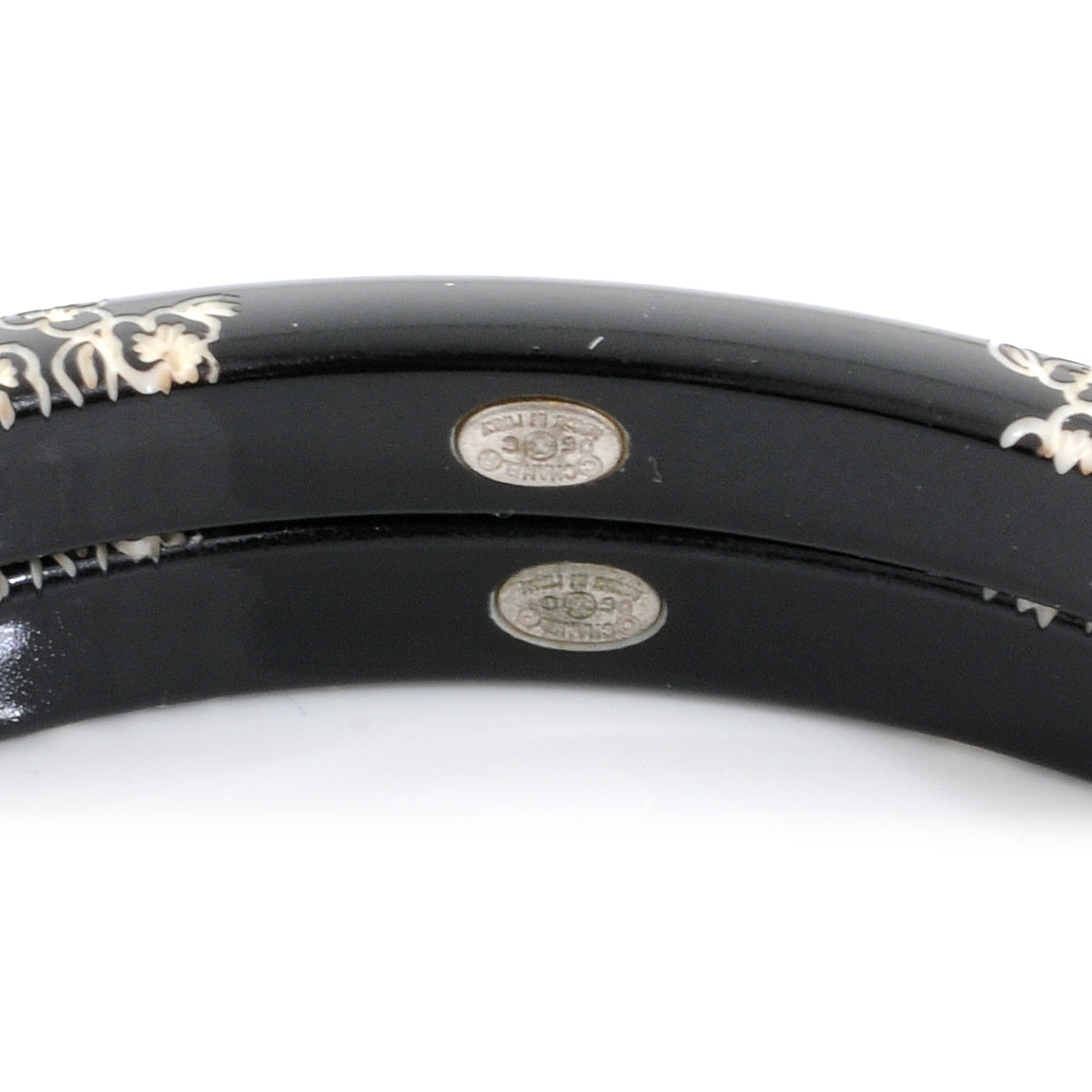 CC Camellia Engraved Bangle Set 2