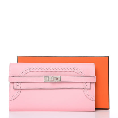 Hermes Swift Ghillies Kelly Longue Wallet Rose Sakura 21 of 21