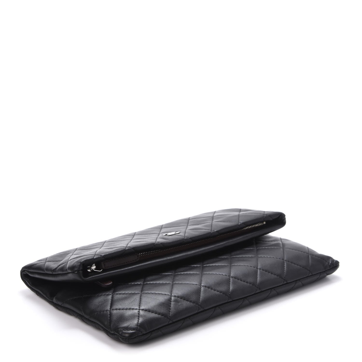 Chanel Lambskin Quilted CC Beauty Clutch Black 4 of 9