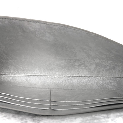 Bottega Veneta Metallic Lambskin Intrecciato Long Andiamo Top Handle Clutch Silver 5 of 6