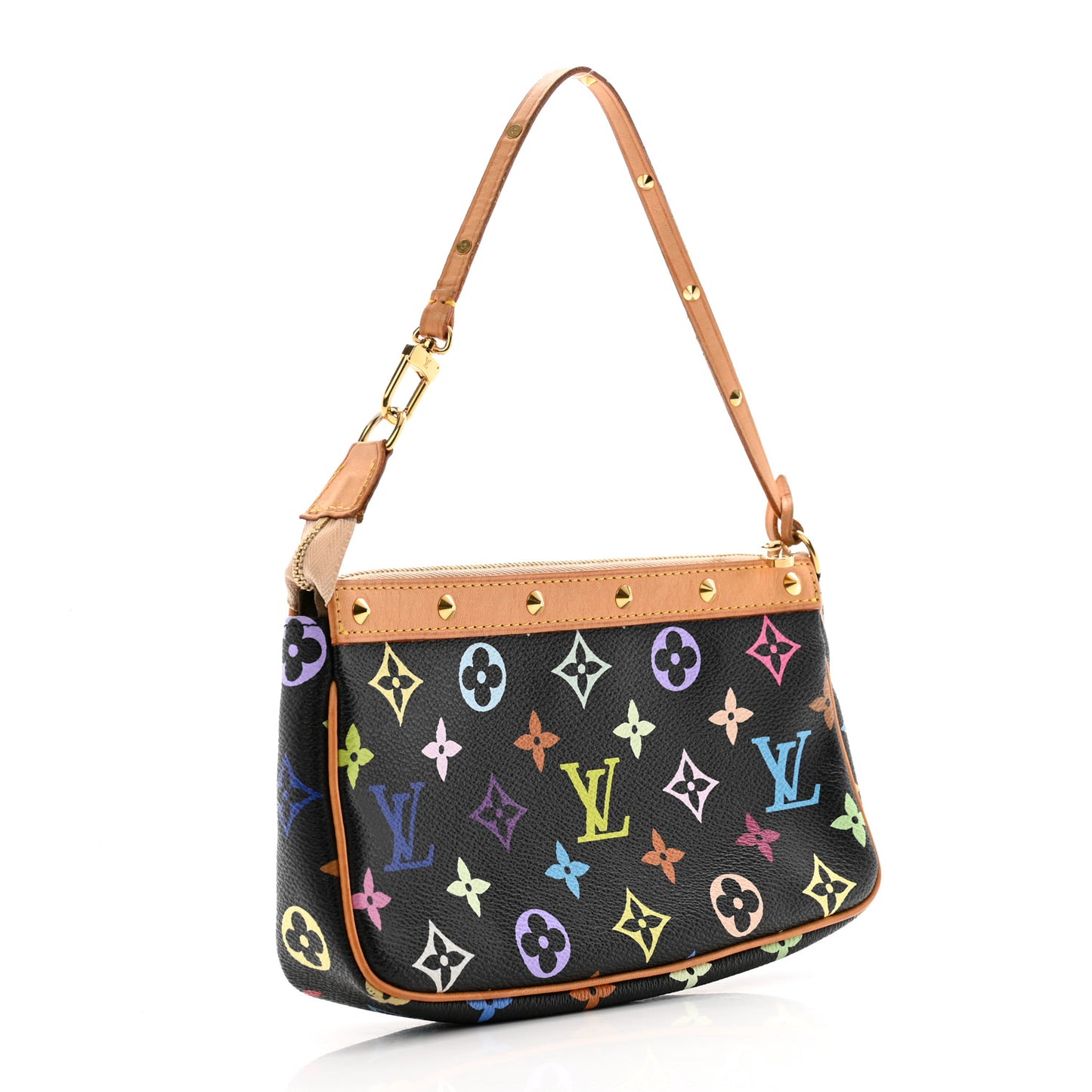 Monogram Multicolor Pochette Accessories Black
