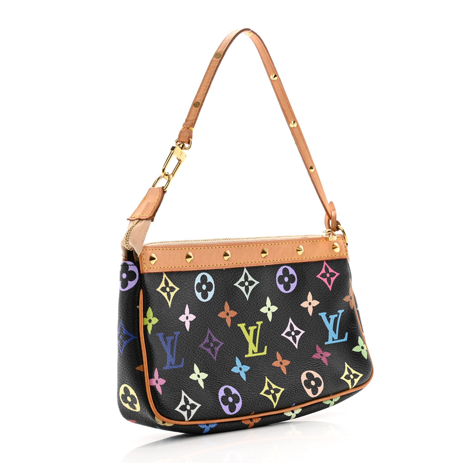 Louis Vuitton Monogram Multicolor Pochette Accessories Black 3 of 16
