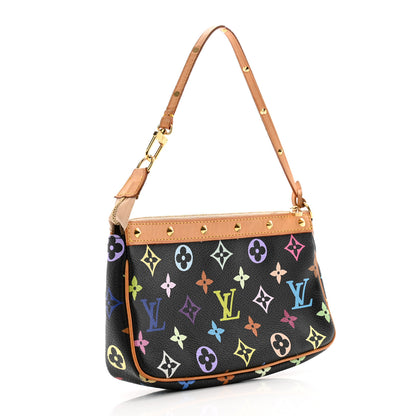 Louis Vuitton Monogram Multicolor Pochette Accessories Black 3 of 16