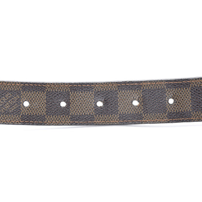 Louis Vuitton Damier Ebene LV Paris Buckle Belt 75 30 Gold 5 of 9