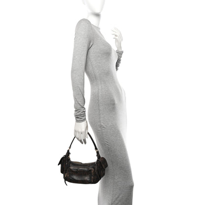 Miu Miu Distressed Nappa Pocket Bag Sand Coffee 2 of 10