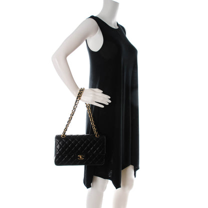 Chanel Lambskin Quilted Medium Double Flap Black 2 of 8