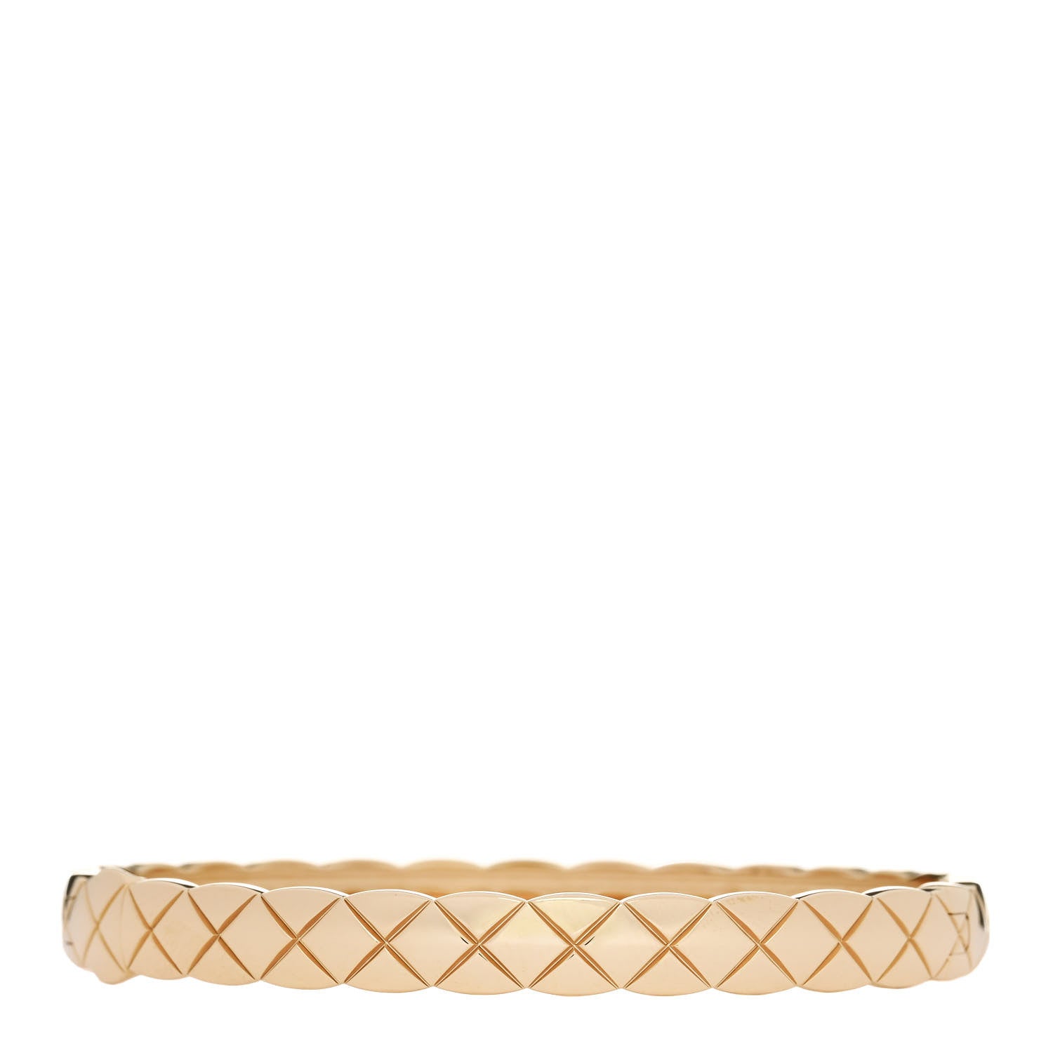 Chanel 18K Yellow Gold Coco Crush Bangle Bracelet M 2 of 3
