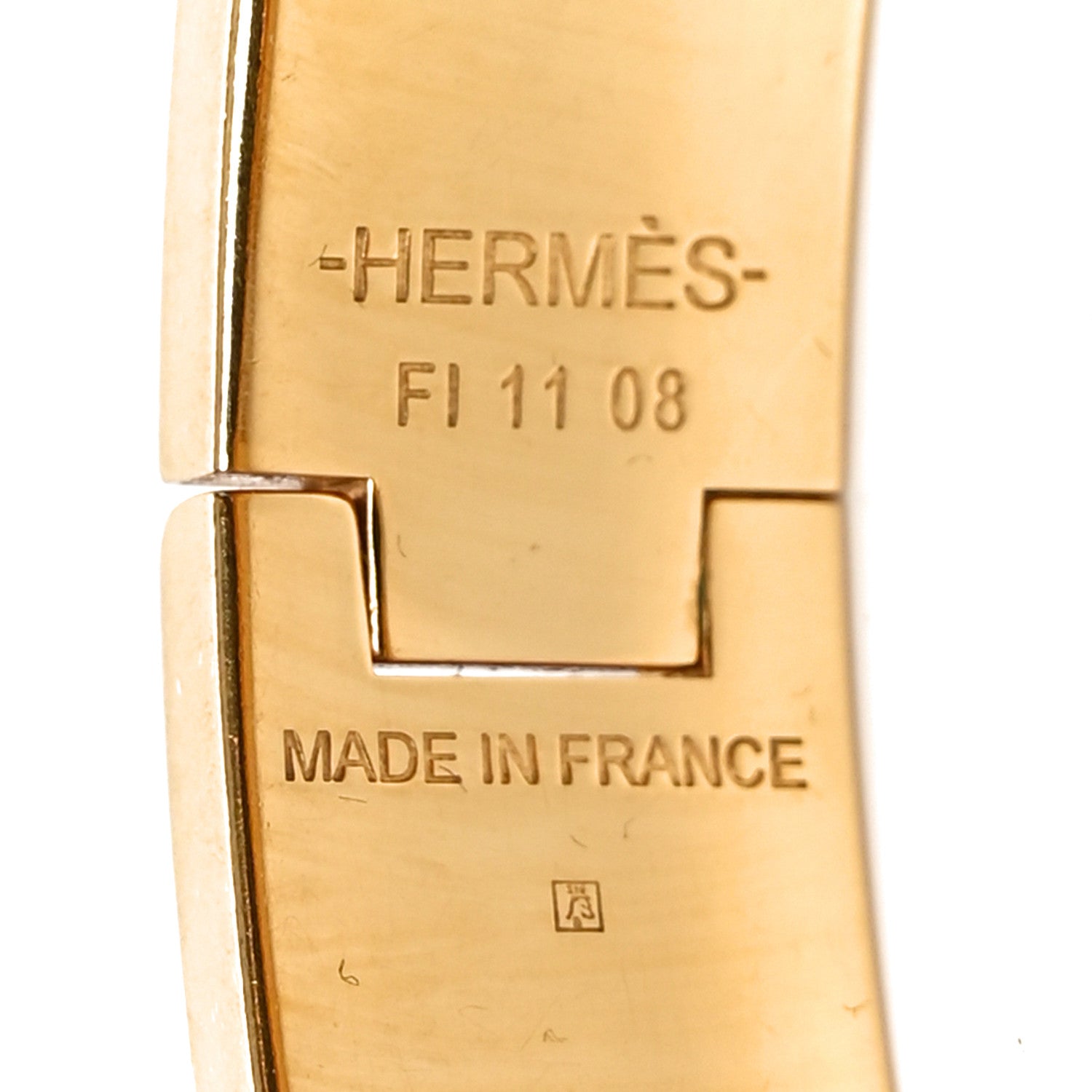 Hermes Enamel Narrow Clic Clac H Bracelet PM White 4 of 5