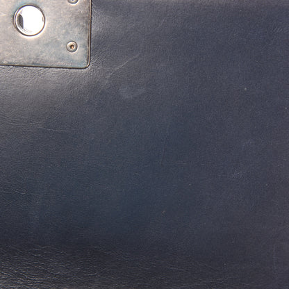 Chanel Calfskin Embossed Medium Paris Salzburg Boy Flap Navy 11 of 11