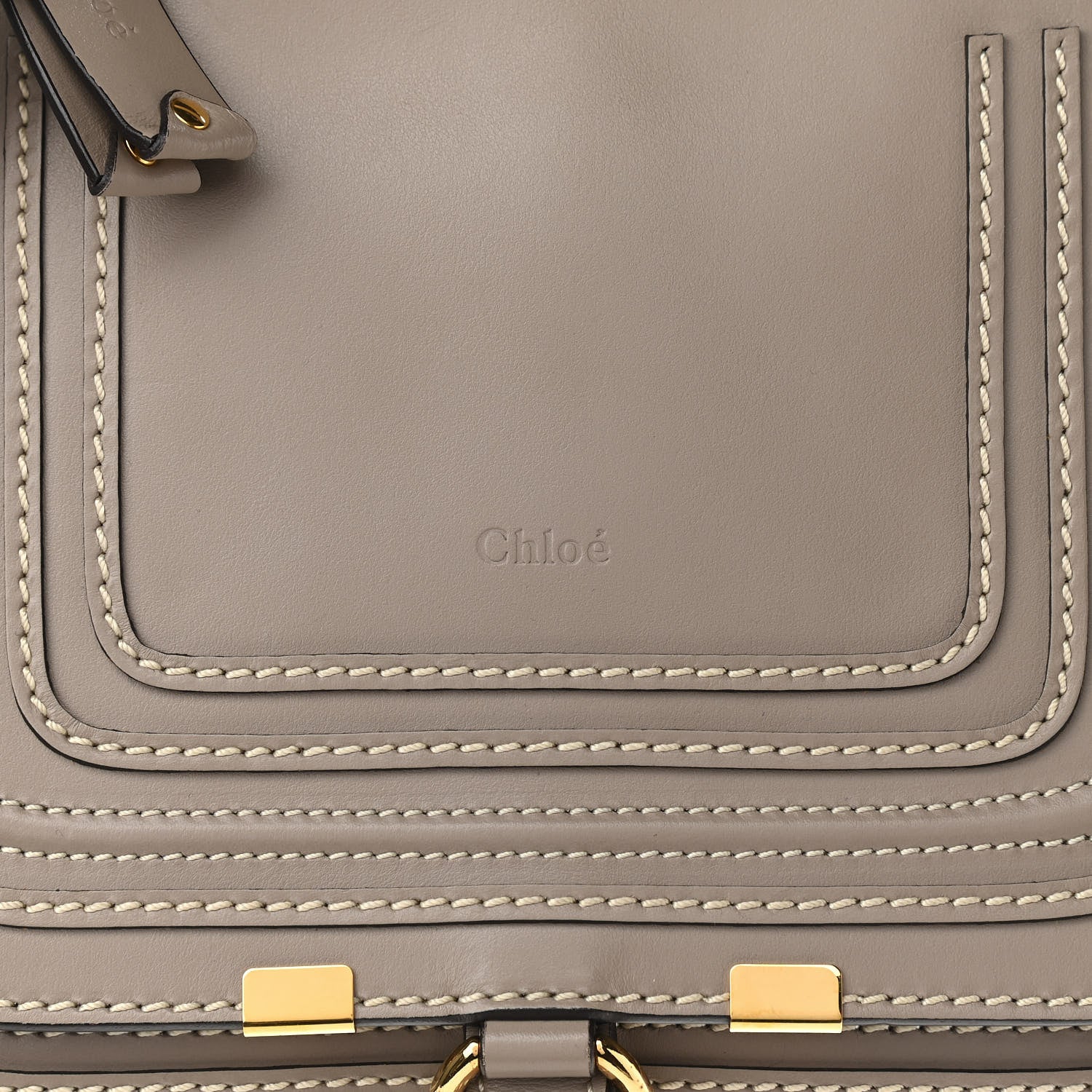 Chloe Calfskin Medium Marcie Saddle Shoulder Bag Motty Grey 8 of 11