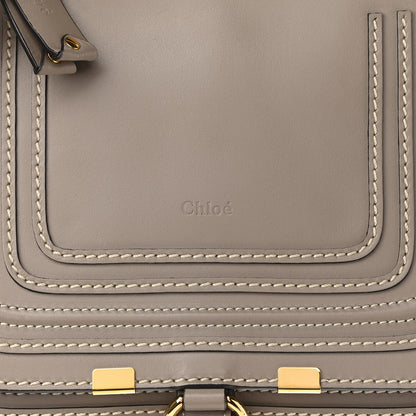 Chloe Calfskin Medium Marcie Saddle Shoulder Bag Motty Grey 8 of 11