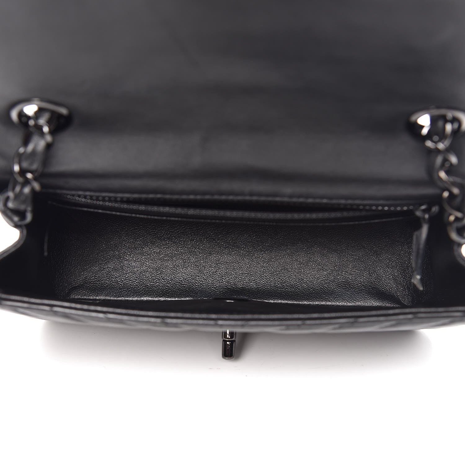 Chanel Lambskin Chevron Quilted Mini Rectangular Flap So Black 5 of 9
