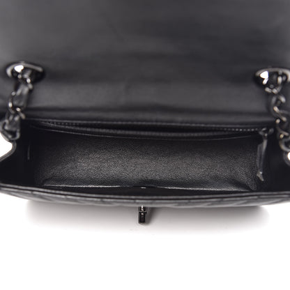 Chanel Lambskin Chevron Quilted Mini Rectangular Flap So Black 5 of 9