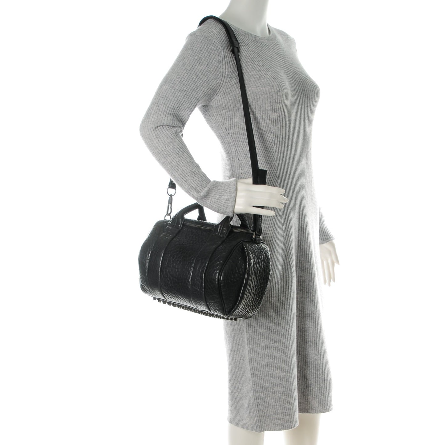 Pebbled Lambskin Rockie Black Nickel Hardware