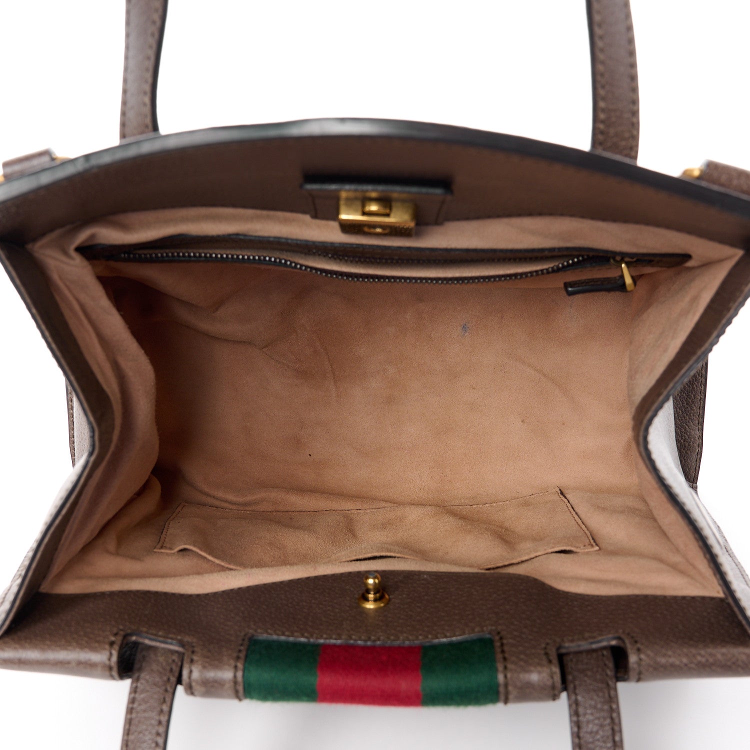 Gucci Textured Calfskin Web Crystal Butterfly Stripe Medium Totem Top Handle Bag New Acero 5 of 16