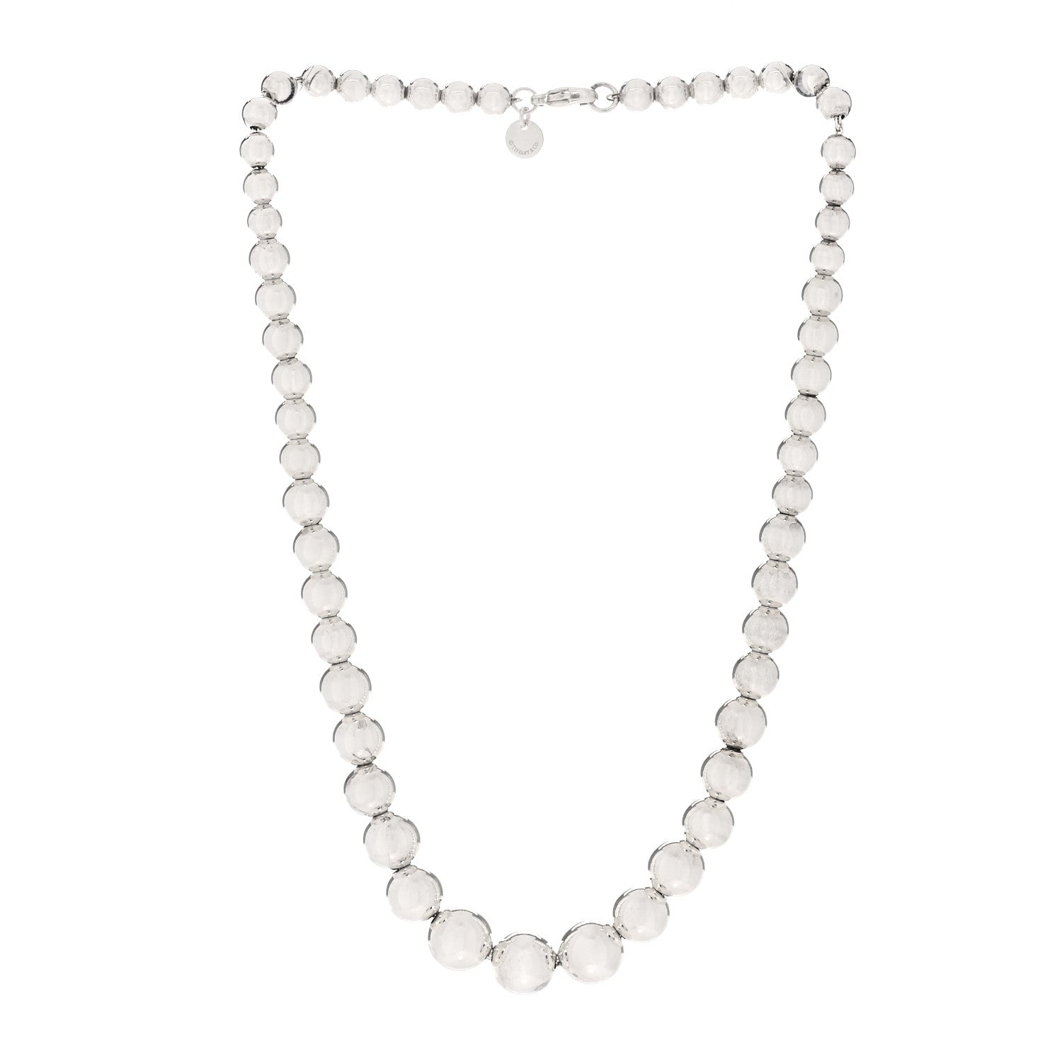 Tiffany Sterling Silver HardWear Graduated Ball Necklace 3 of 5
