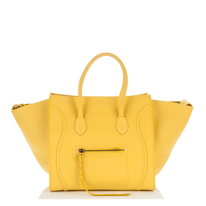 Celine Supple Calfskin Medium Phantom Luggage Sun Yellow 1 of 7