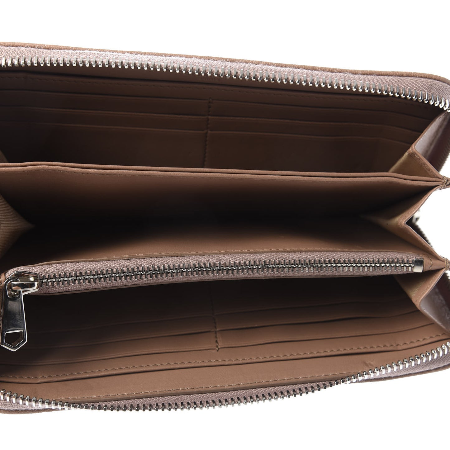 Sugar Goatskin Pandora Zip Around Wallet Beige